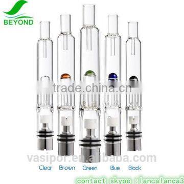 cool spill proof glass dab vaporizer Pen Attachment with 2 Coils hot sell