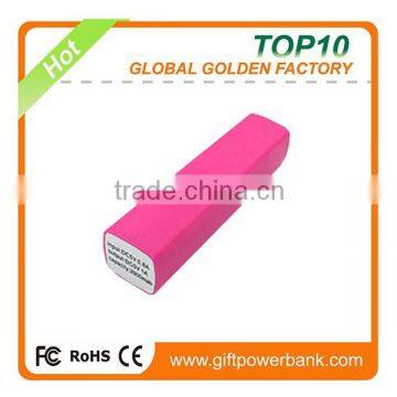 Hot new products for 2016 lipstick power bank 2600mAh pocket power bank