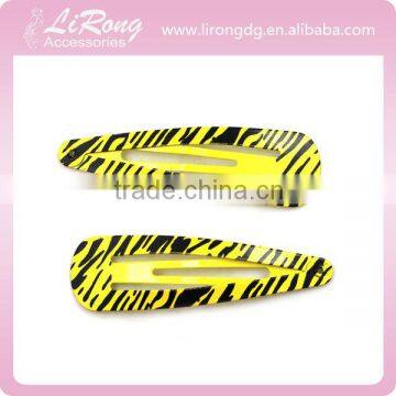 Yellow Snap Clip with Black Strips