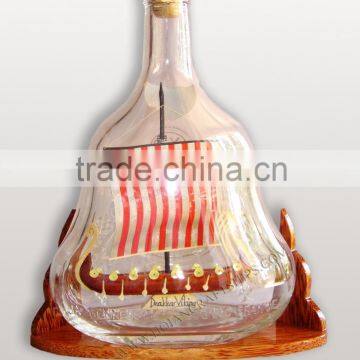 DRAKKAR VIKING SHIP IN XO BOTTLE - HANDMADE SHIP MODEL, SPECIAL GIFT