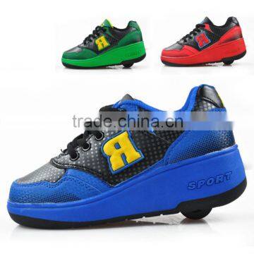 High quality fashion kids roller shoes with retractable one wheel