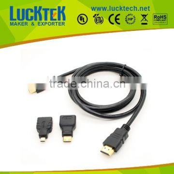 3 in 1 HDMI cable kit, HDMI to Mini Micro HDMI cable set