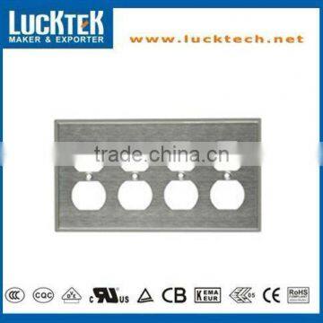 4 Gang Receptacle Metal Wall plates