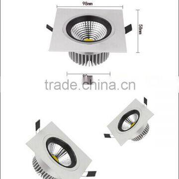 shopping malls 7w COB recessed led ceiling spot down light