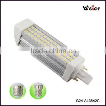 85-265V AC 42smd led 5050 G24 pl light 8w 120degree