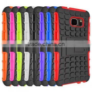 Hot Selling 8 Colors Silicone Armor Hybrid Phone Case Back Cover For S7/S7 Edge Waterproof With Kickstand