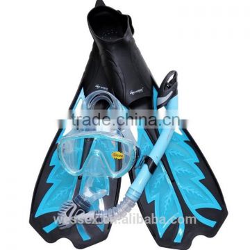 Cozy diving fins,diving mask and snorkel,silicone diving learning equipment