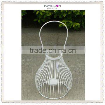 Antique White Metal Lanterns for Wedding Decoration