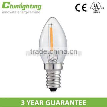 2016 Newest Design LED C7 dimmable Filament Bulb 1 watt led bulb