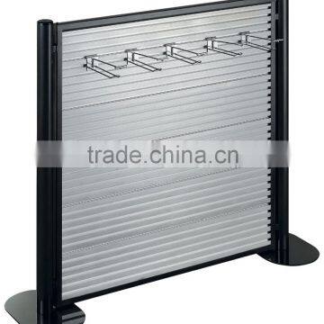 Double Sided Slatwall Display Promotion Magazine, Brochure Display Rack, Aluminum Extrusion Back Panel photo-2
