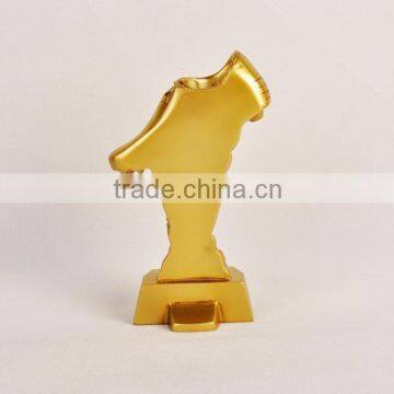 Gold Football Shoe With Figure Trophy photo-2