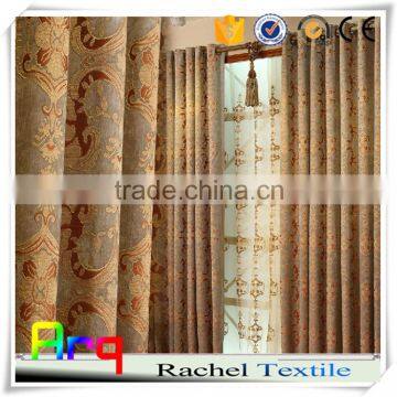 Elegant chenille jacquard style bedroom curtain styles fabric for textile- 100% blackout