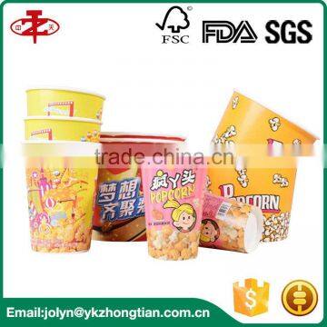 Customized 20oz Disposable Paper Popcorn Cup