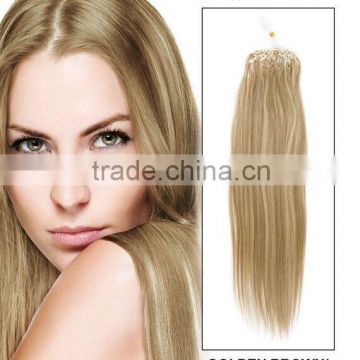 2015 hot sale micro ring hair extension/pre-bonded human hair