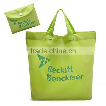 Cheap wholesale Green folding reusable shopping bag