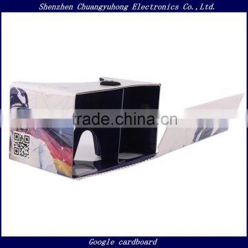 2016 Christmas All in One Design Google Cardboard Custom Brand Print Color Paper VR Glasses Wholesale