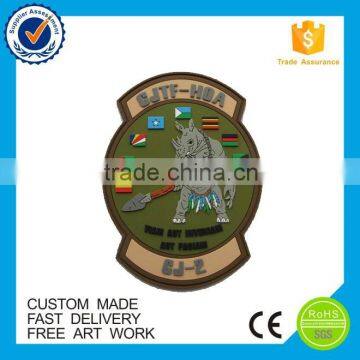 Europe national flag custom pvc patch manufacturer