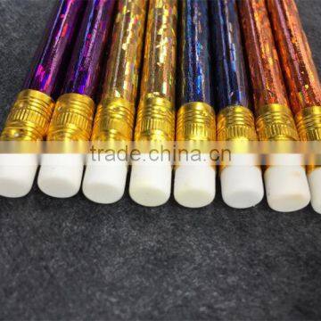 High Quality HB Round 7 Inch Wooden Laser Foil Hot Transfer Printing Pencil photo-2