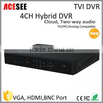 ACESEE August new products 1080P HD hikvision hybrid TVI DVR 4 channel