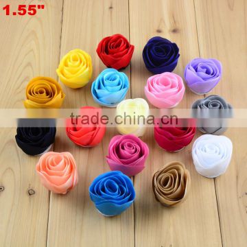 Cheap Artificial Flower heads and fabric flowers -Glitter Silk rose chiffon flowers