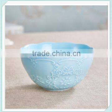 Ceramic Floating Flower Bowl With Flower Emboss photo-3