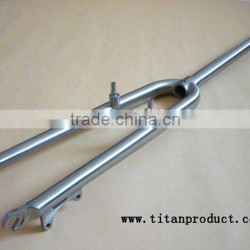 Titanium Bicycle Fork 11/8" Steering Tube Disc and V Brakes