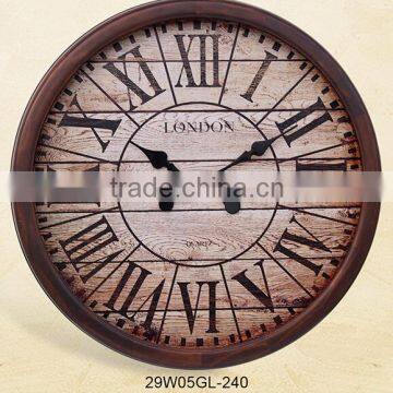 Shabby clock 29 inch large clock wooden wall clock village type wall clock