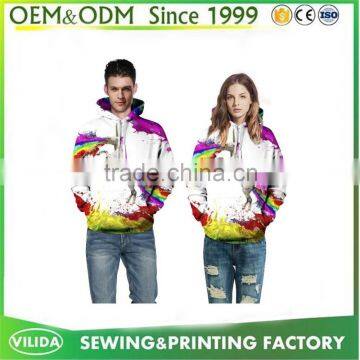 2016 Custom Sublimation Printed Fleece Couple Hoodies and Sweatshirts photo-1