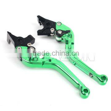 CNC Motorcycle Billet Alloy Aluminum Folded Extendable Road Bike Handlebar Brake Clutch Levers photo-5