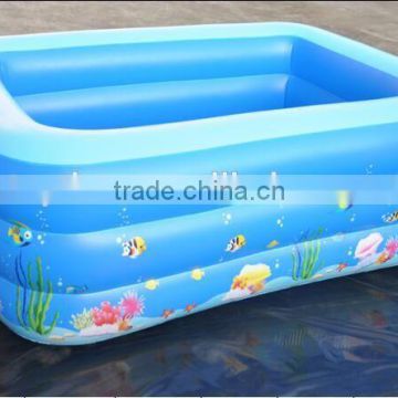 Factory direct sale pvc inflatable swimming pool, family pool with 3 ring