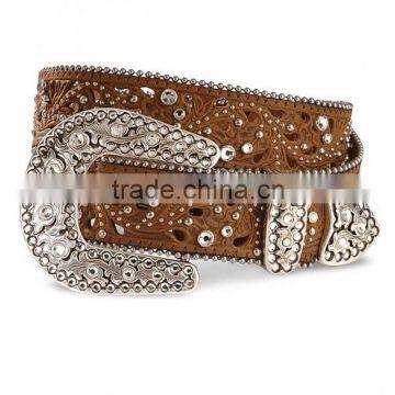 Western Cowgirls Rhinestones Belt Palazzo Bling Leather Belt