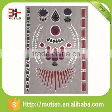 Metallic temporary gold tattoo sticker for hands