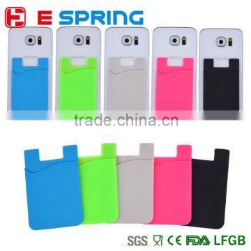 Durable soft stick silicone credit card holder