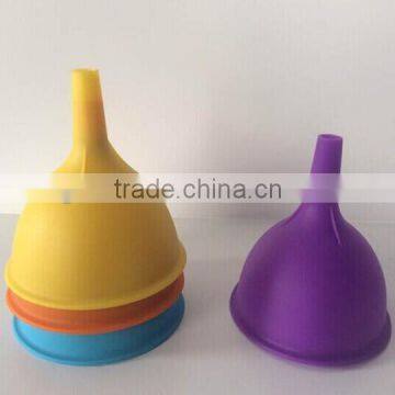 kitchen utensils silicone collapsible funnel, foldable silicone funnel