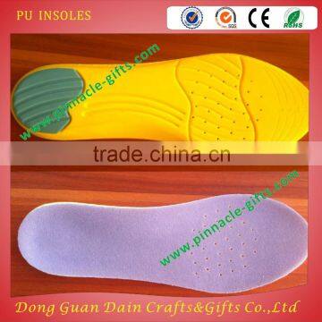 High Quality Soft PU Foam Insoles / Yellow Insoles