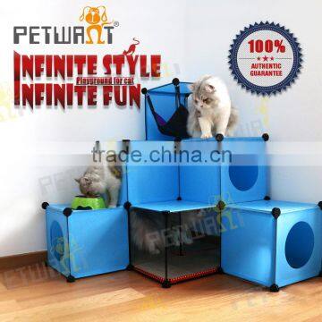 AAA Quality Multifunctional Cat House Condos Kitty Cube Hideout With Scracher and Hammock Factory