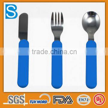 Colorful handle stainless steel children flatware