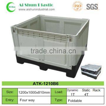 1200x1000x810mm Stackable plastic collapsible pallet box