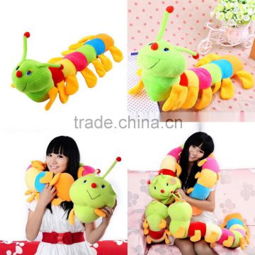 Colorful Inchworm Soft Lovely Caterpillar Pillow Plush Developmental Baby Toy