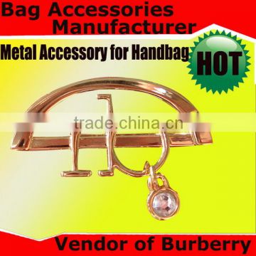 Ring Type and zinc alloy,Metal Material brand logos for handbag