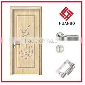 Modern interior mdf pvc wooden single door design