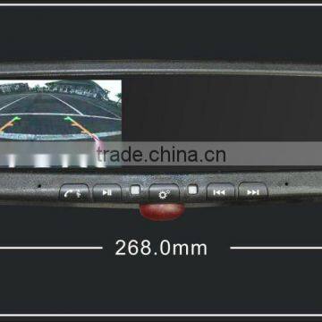 car rearview mirror with reverse camera, bluetooth,LCD Auto-Dimming function