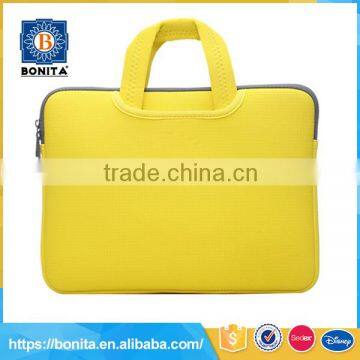 Elegant design yellow neoprene reusable laptop bags wholesale