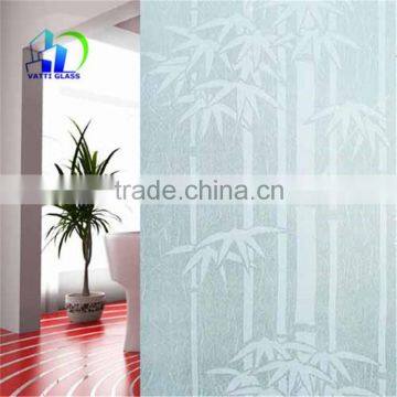 Acid Etched Glass / Living Room Glass Partition Design/ Frosting Glass Partitions for Shower Room photo-5