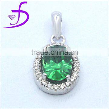 925 silver emerld pendant custom jewelry factory direct sale