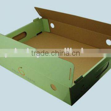 Simply design high quality custom colorful corrugated paper fruit box with lively petterns made in shanghai