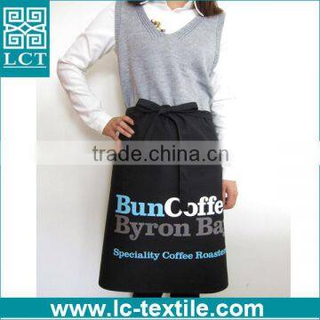 personalized 80%polyester/20%cotton black waist bar apron with logo