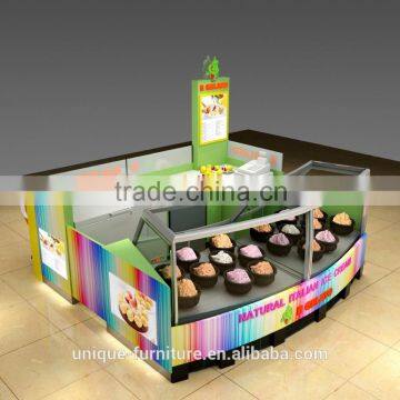 Hot sale ice cream kiosk/food kiosk design in shopping mall