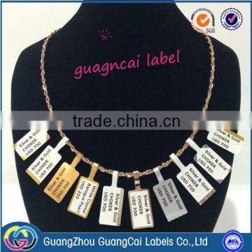 Jewellery fashion self adhesive label custom hang tag