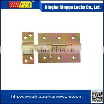 Yellow Zinc Plated Spain Type Sliding Door Tower Bolt